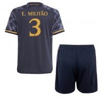 Real Madrid Eder Militao #3 Gostujuci Dres za djecu 2023-24 Kratak Rukav (+ Kratke hlače)